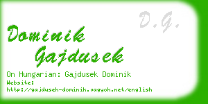 dominik gajdusek business card